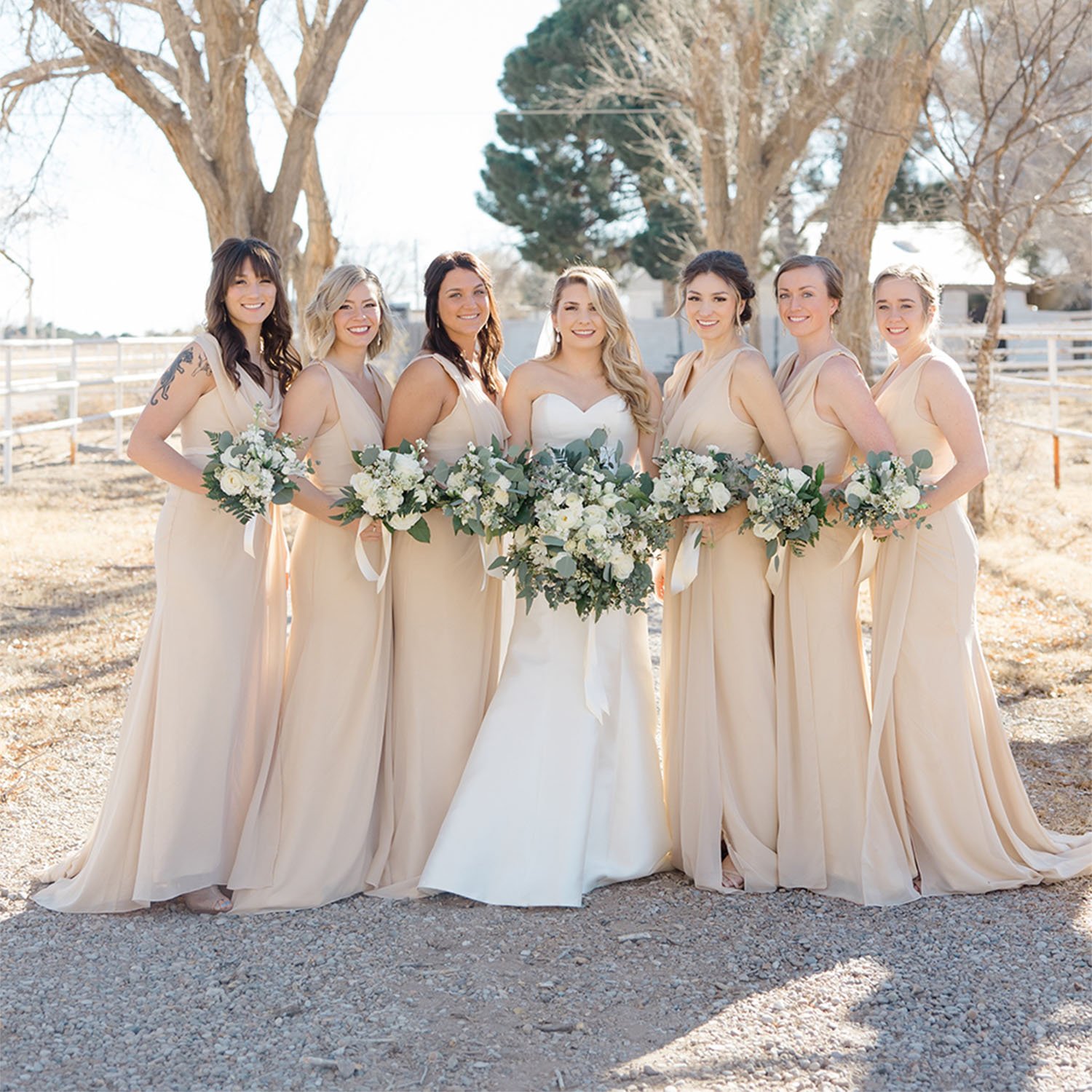 Thank you for sharing the pictures from Danielles @danielle_lowell3 wedding in January, prefect shades. The dresses were a huge hit !