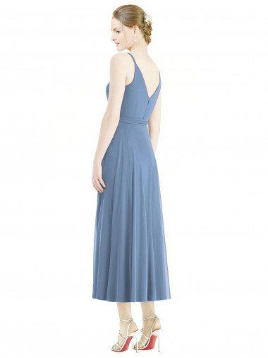 Affordable Short Tea Length Chiffon Bridesmaid Dress UK