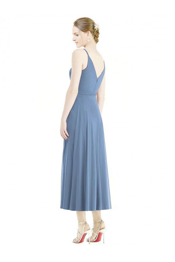 Affordable Short Tea Length Chiffon Bridesmaid Dress UK
