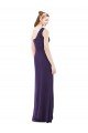 Affordable Draped One Shoulder Full Length Chiffon Bridesmaid Dress UK