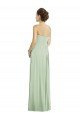 Affordable Full Length Strapless Chiffon Bridesmaid Dress with Sweetheart Neckline UK