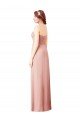 Affordable Long Chiffon Sweetheart Bridesmaid Dress with Twist Bodice UK