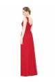Affordable Full-Length Long Chiffon Bridesmaid Dress with Side Front Slit UK