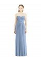 Affordable Strapless Long Chiffon Dress with Sweetheart Neckline And Draped Bodice UK