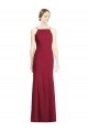 Affordable High Square Trumpet Chiffon Bridesmaid Dress with Lace-Up Open Back UK