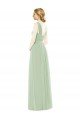 Affordable Sleeveless Chiffon Long Bridesmaid Dress with Shoulder Straps UK