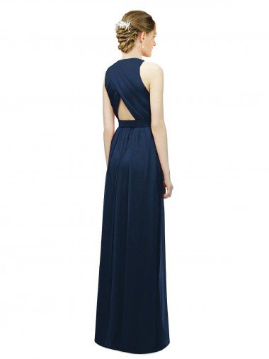 Affordable Sleek Halter Neck Chiffon Bridesmaid Dress  UK
