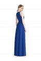 Affordable Draped Keyhole Long Chiffon Bridesmaid Dress UK