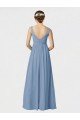 Affordable Long Chiffon Bridesmaid Dress with Sweetheart Neckline and Wide Straps UK