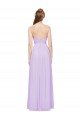 Affordable Strapless Mermaid Chiffon Bridesmaid Dress WITH High Side Slit and Ruffles UK
