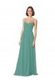 Affordable Spaghetti Straps Sweetheart A-Line Chiffon Bridesmaid Dress UK