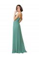 Affordable Spaghetti Straps Sweetheart A-Line Chiffon Bridesmaid Dress UK