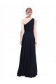 Affordable Long Chiffon Bridesmaid Dress with One Shoulder Neckline And Belt UK