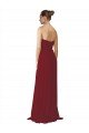 Affordable Hand-Ruched Sweetheart Long Chiffon Bridesmaid Dress UK