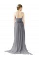 Affordable Long Chiffon Bridesmaid Dress with Sweetheart Neckline and Flowing Back UK