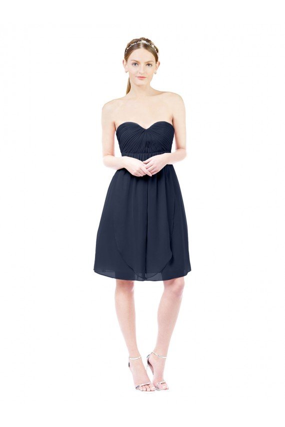 Affordable Sweetheart Cocktail Knee Length Chiffon Cocktail Bridesmaid Dress Open Back UK