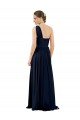 Affordable Draped One Shoulder Strapless Chiffon Bridesmaid Dress UK