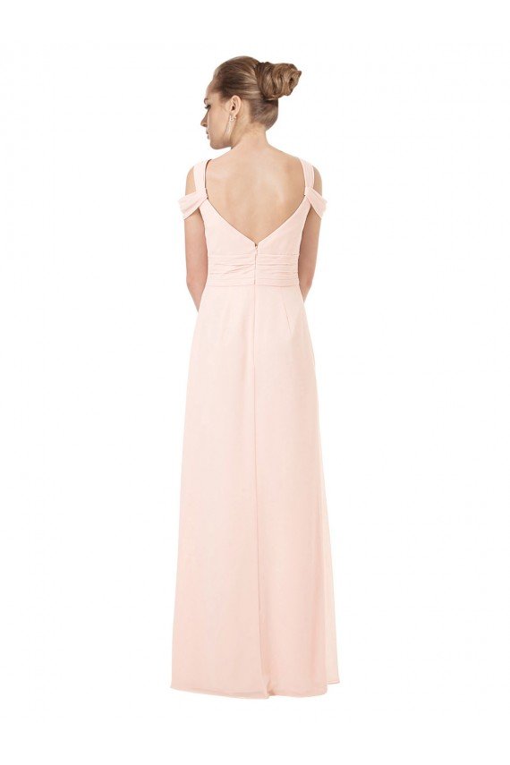 Affordable Chiffon Sweetheart Bridesmaid Dress with An Illusion Overlay UK