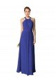 Affordable Long Full Length Chiffon Halter Bridesmaid Dress UK