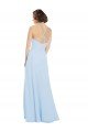 Affordable Floor Length Chiffon Bridesmaids Dress with Front Keyhole Neckline UK