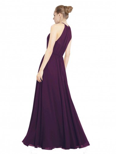 Affordable Elegant Chiffon Bridesmaids Dress with Softly Draped Bodice UK