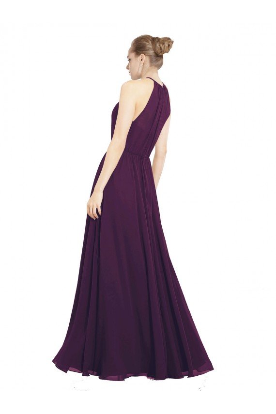 Affordable Elegant Chiffon Bridesmaids Dress with Softly Draped Bodice UK