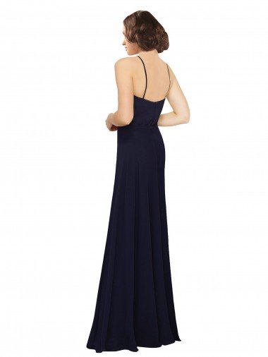 Affordable Chiffon Bridesmaids Dress with Scoop Neckline UK