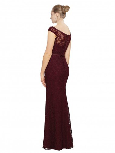 Affordable Lace Bridesmaids Dress with Matching Satin Tie Sash UK