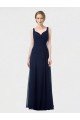 Affordable Long Chiffon Bridesmaid Dress with Sweetheart Neckline and Shoulder Straps UK