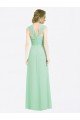 Affordable Long Chiffon Bridesmaid Dress with a Sweetheart Neckline and Pleated Shoulder Straps UK