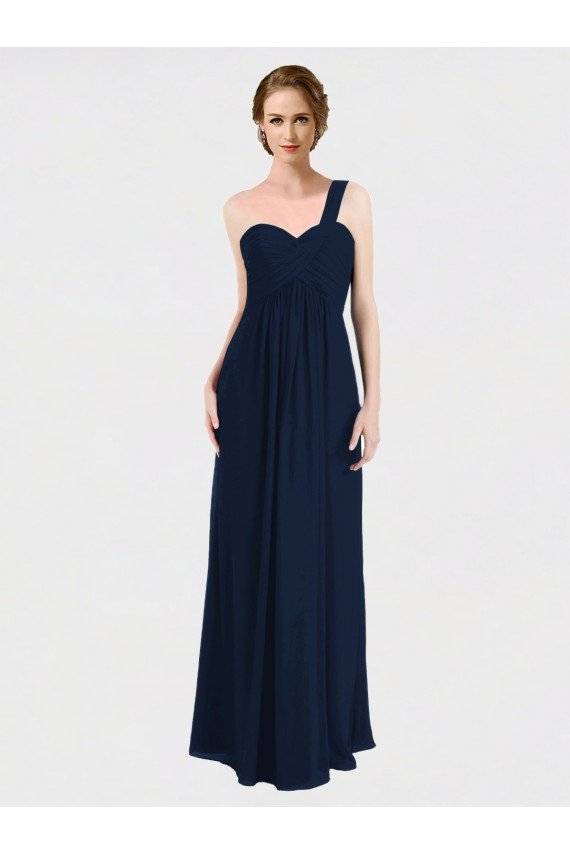 Affordable Full Length Long Chiffon Bridesmaid Gown with Sweetheart Neckline UK