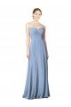 Affordable Draped Strapless Sweetheart Full Length Chiffon Bridesmaid Dress UK