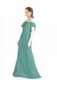Affordable Off the Shoulder Bohemian Chiffon Bridesmaid Dress UK