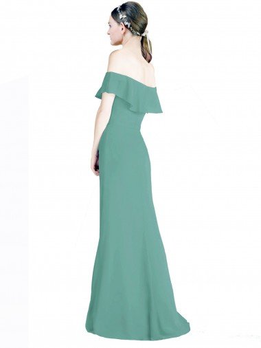 Affordable Off the Shoulder Bohemian Chiffon Bridesmaid Dress UK