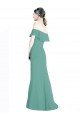 Affordable Off the Shoulder Bohemian Chiffon Bridesmaid Dress UK