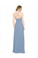 Affordable Pleated Halter Neckline A-Line Chiffon Bridesmaid with Criss Cross Back UK
