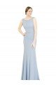 Affordable Full Length Chiffon Bridesmaid Dress with Sparkly Neckline and Belt UK