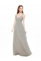 Affordable Chiffon Bridesmaid Dress with Ruched Draped Bodice UK