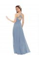 Affordable Sexy Chiffon Bridesmaid Dress with V-Neck Lace Bodice UK