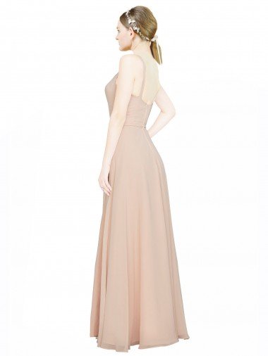 Affordable Chiffon Bridesmaids Dress with Matching Chiffon Tie Sash UK