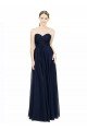 Affordable Strapless Sweetheart Long Chiffon Bridesmaid Dress Low Back UK