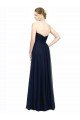 Affordable Strapless Sweetheart Long Chiffon Bridesmaid Dress Low Back UK