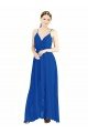Affordable Sleeveless Surplice Chiffon Bridesmaid Dress with Spaghetti Straps UK