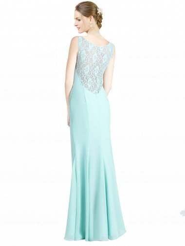 Affordable Ruched Bodice Sweetheart Chiffon Bridesmaid Dress with Lace Back UK