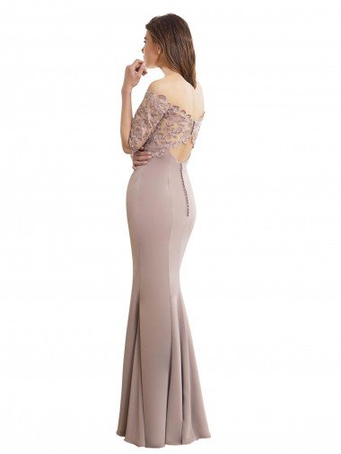 Affordable Sweetheart Neckline Long Sleeves Lace Bridesmaid Dress UK