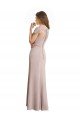 Affordable Capped Sleeves Embroidered with Applique Lace Mermaid Chiffon Bridesmaid Dress UK
