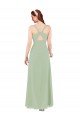 Affordable Feminine Chiffon Bridesmaid Dress with Ruching and V-Neckline UK