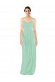 Affordable Classic Long Chiffon Bridesmaid Dress with V-Neck UK