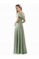 Affordable Chiffon Bridesmaids Dress with Ruffles Flutter Sleeves UK