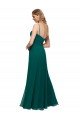 Affordable Chiffon Bridesmaid Dress with Pleated Bodice and Straps UK